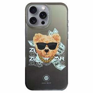 Zuck Bear Harold iPhone 16 Pro Max Suojakuori Musta