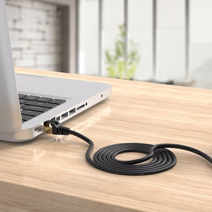 Orico PUG-C7 CAT7 10Gbps RJ45 Ethernet verkkokaapeli internet LAN pyöreä 2m - musta