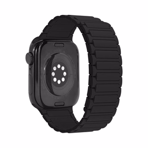 Mobilize silikonikellonranneke - magneettinen - Apple 42/44/45/49mm - musta