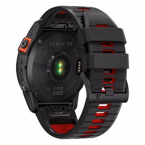 Tech-Protect IconBand Pro Strap for Garmin Fenix 3 / 5X / 3HR / 5X Plus / 6X / 6X Pro / 7X - Black/Red