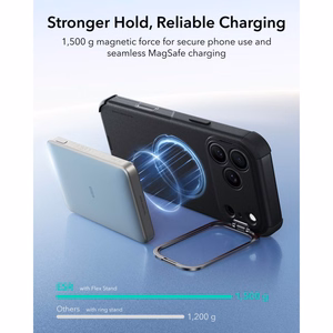 ESR Cyber Tough Kickstand MagSafe suojakuori malleille iPhone 18 Pro Max / 17 Pro Max, musta
