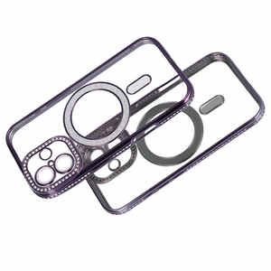 Bling MagSafe Suojakuori iPhone 17:lle violetti