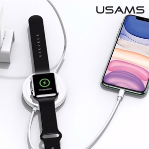 Charger USAMS "CC096" for iWatch Black + "lightning" cable