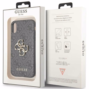 Guess 4G Big Metal Logo iPhone X/XS Case - Gray