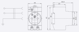 Modulaarinen pistorasia TMS-5, 16A, EU