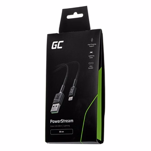 Green Cell KABGC24 Lightning-kaapeli 0,3 m, musta