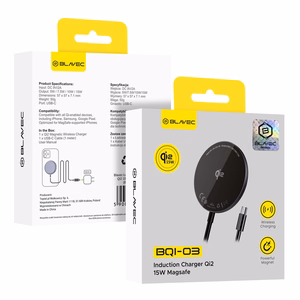 Blavec Induktiivinen laturi BQI-03 Qi2 15W magneettinen Magsafe (BQI03-QI2MB) musta
