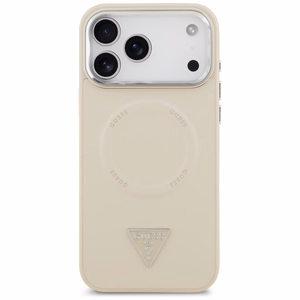 Guess Triangle Logo MagSafe Suojakuori iPhone 17 Prolle - Beige
