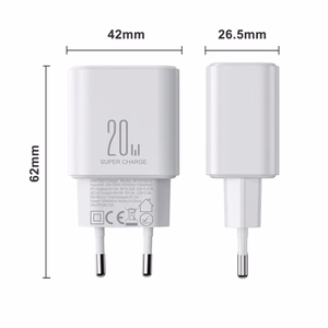 Charger Joyroom "JR-TCF05" White 20W (1xPD 1xQC3.0) + "Type-C / Lightning" 100cm cable