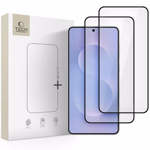 Tech-Protect Glass Fit+ 2-pack Karkaistu lasi Samsung Galaxy S25 Edge:lle - läpinäkyvä