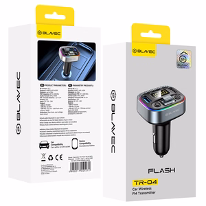 Blavec FM Transmitter Flash TR-04 MP3, Bluetooth - 2xUSB + Type C - QC3.0 18W PD 30W (TFMFTR04-B) black