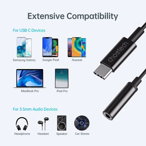 Sovitin CHOETECH USB Type-C (M) - AUX 3,5 mm (F)