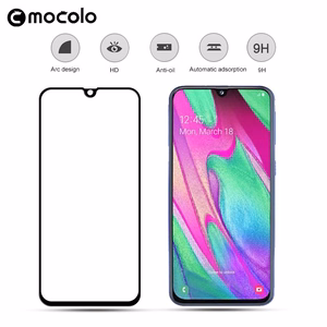 Mocolo 3D 9H Full Glue tempered-glass screen protector for Samsung Galaxy A40, black frame