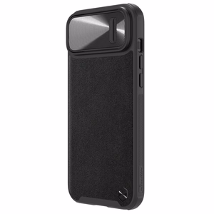 Nillkin CamShield Nahka S Kotelo iPhone 14 Plus kotelo kameran suojuksella musta
