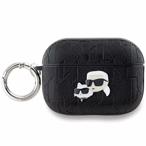 Karl Lagerfeld Monogram Karl & Choupette Head suojakuori AirPods Pro 2:lle - musta