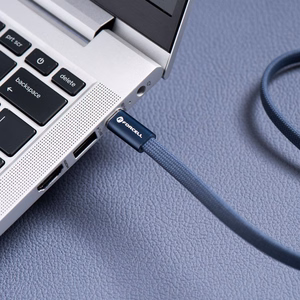 Kaapeli USB-C - USB-C Forcell F-Energy QC4.0 PD 5A 100 W Cafule Flat 1,2 m CCFN23 tummansininen