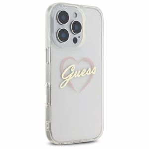 Guess IML Heart Suojakuori iPhone 16 Pro:lle - läpinäkyvä