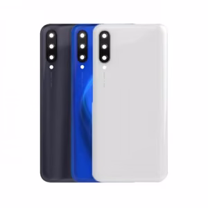Takakansi yhteensopiva Xiaomi Mi 9 Lite valkoinen (kameran linssin kanssa) HQ