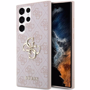 GUESS suojakuori SAMSUNG S24 Ultra:lle GUHCS24L4GMGPI (Leather 4G Metal Logo) vaaleanpunainen