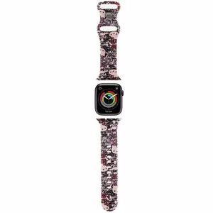 Hello Kitty silikoninen Tags Graffiti ranneke Apple Watch 38/40/41mm - pinkki