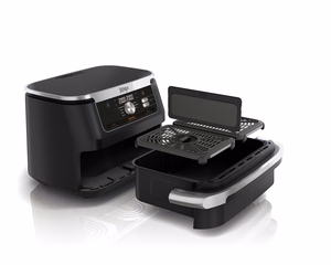 Ninja Foodi FlexDrawer AF500EU – kaksialueinen kiertoilmakypsennin, 2470 W, 10.4 l, musta