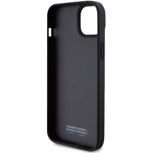 BMW Perforated Tricolor Line Suojakuori iPhone 15 Plus / 14 Plus:lle - musta