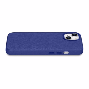 iCarer Litchi Premium Nahkakotelo iPhone 14 Magneettinen nahkakotelo MagSafe tumman sininen (WMI14220709-DB)