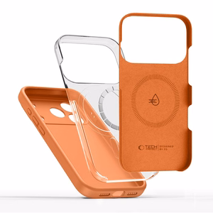 Tech-Protect Silikoninen MagSafe Suojakuori iPhone 17 Pro Max:lle - Oranssi