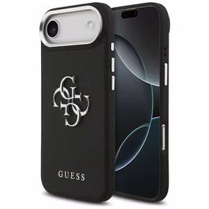 Guess Grained Big 4G Classic Logo -suojakuori iPhone 17 Air - musta