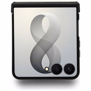 Beige Guess Magnetic Ring Stand Grained Classic Logo MagSafe -suojakuori Samsung Galaxy Z Flip8 -mallille