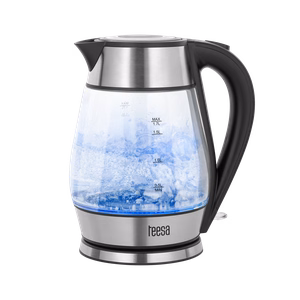 TEESA sähköinen lasi- ja teräsvedenkeitin, 2200 W, musta, 1,7 l