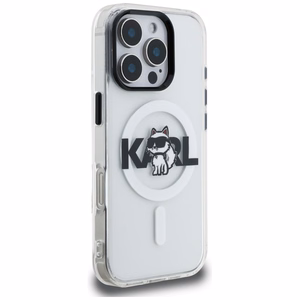 Karl Lagerfeld IML Choupette Sketch Logo MagSafe Suojakuori iPhone 16 Pro Max - läpinäkyvä