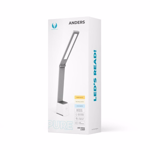 LED pöytälamppu 5W taitettava PURE FLB-110 ANDERS valkoinen-harmaa Forever Light