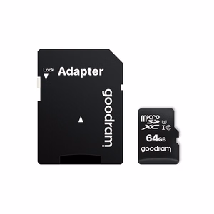 GoodRam muistikortti 64GB microSDXC cl. 10 UHS-I 30 / 15 MB/s + sovitin