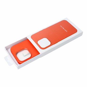 Case for iPhone 16 PLUS Leather Mag Cover compatible with MagSafe red