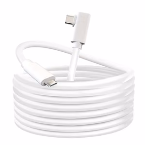 VR-kaapeli Oculus Quest 2:lle, USB-C–USB-C, 5m, valkoinen