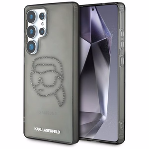 Karl Lagerfeld Rhinestones Karl Head Logo Suojakuori Samsung Galaxy S25 Ultra Musta