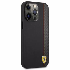 Ferrari FESAXHCP13XBK iPhone 13 Pro Max 6,7" czarny/black hardcase On Track Carbon Stripe