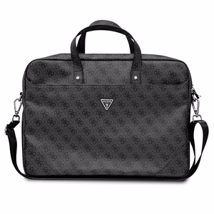 Guess Saffiano 4G Triangle Logo laukku 16 tuuman kannettavalle - musta