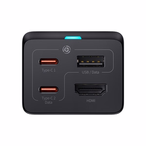 Charger BASEUS GaN 2x USB-C, USB-A, HDMI 4K, 67W, PPS, PD, QC, USB4