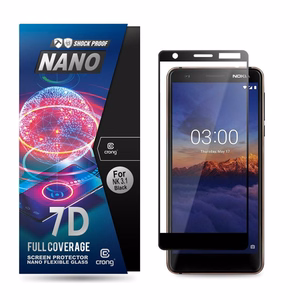 Crong 7D Nano Flexible Glass 9H hybrid screen protector for Nokia 3.1