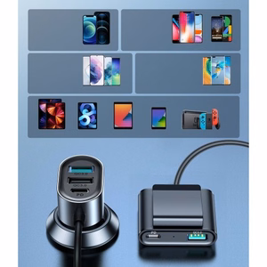 Joyroom JR-CL05 autolaturi, 72W, 2xUSB-C PD ja 3xUSB-A QC3.0, 1,5m, musta