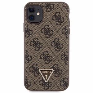 Guess GUHCN61P4TDSCPW Suojakuori iPhone 11 / Xr:lle - ruskea Crossbody 4G Metal Logo