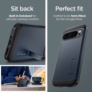 Spigen Tough Armor -suojakuori Google Pixel 9 Pro XL:lle - grafiitti