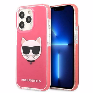 Karl Lagerfeld KLHCP13LTPECPI iPhone 13 Pro / 13 6.1" kovakuori fuksia Choupette Head