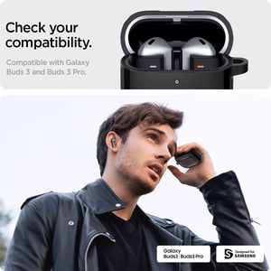 Spigen Rugged Armor Samsung Galaxy Buds 3 / 3 Pro Case - Black