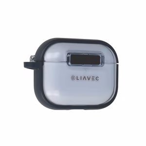 Liavec SlideLock Suojakuori Apple AirPods Pro 3:lle läpinäkyvä-sininen