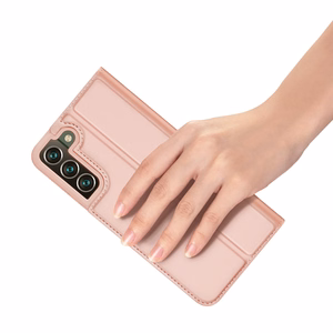 Dux Ducis Skin Pro Holster Cover Samsung Galaxy S22 + (S22 Plus) vaaleanpunainen