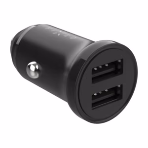 FIXED FIXCC15N-2U-BK – kahden USB-portin autolaturi, 15 W, musta