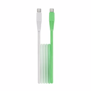 Setty USB-C - USB-C -kaapeli 1,5 m 3A KGC-C-1.5320 minttu-valkoinen liukuväri